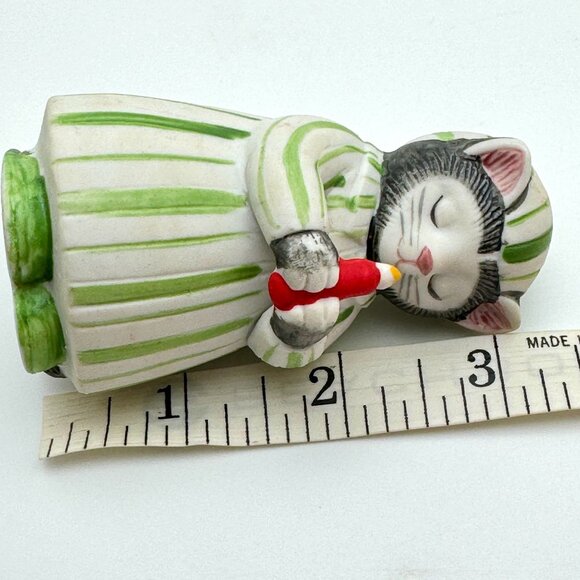 Vintage 1985 Kitty Cucumber Ellie Candle Holder By Schmid - Picture 2 of 7